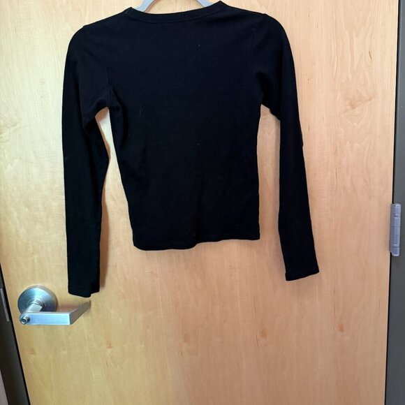 Brandy Melville black long sleeve butterfly tee – One Size (XS/S) - Picture 3 of 3